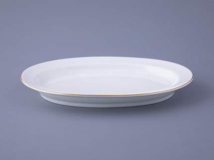 Блюдо овальное 280 мм форма Молодежная рисунок Золотой кантик арт. 80.63274.00.1