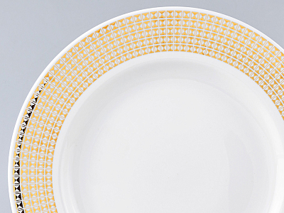 Тарелка мелкая 270 форма Гладкая рисунок Зазеркалье. Полосы , арт. 80.99938.00.1