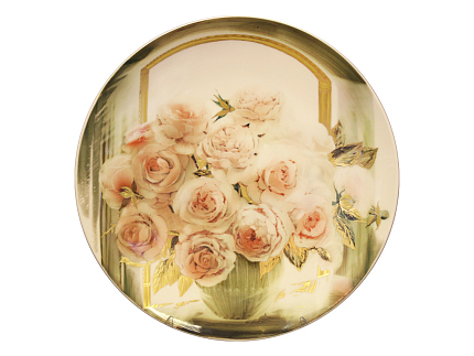 Блюдо декоративное 450 форма Круглая рисунок Розы арт. 80.52511.00.1