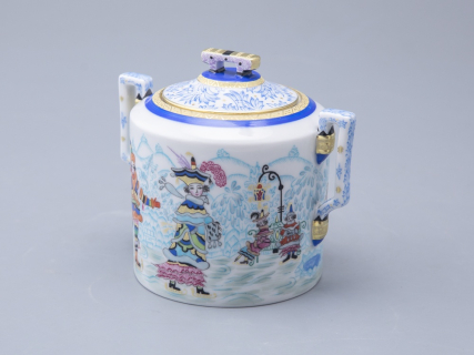 Сахарница, форма Гербовая, рисунок Зимние забавы арт. 80.07796.00.1, 