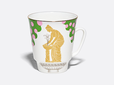 Чашка с блюдцем 165 мл, форма Майская, рисунок Фонтан Нимфа и Данаида, арт. 81.34935.00.1