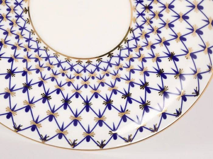 Чашка с блюдцем чайная форма Юлия рисунок Кобальтовая сетка арт. 81.26235.00.1, 