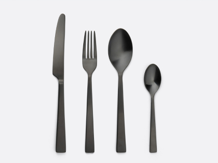 Комплект столовых приборов Урбан matte black 4 персоны, 16 предметов арт. 14.12013.01, 