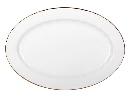 Блюдо овальное 230 мм форма Нега рисунок Золотая лента арт. 80.70484.00.1