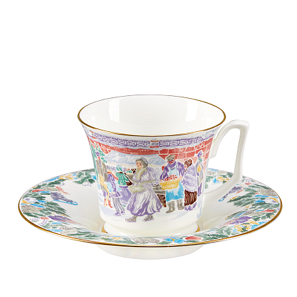 Сервиз чайный форма Юлия рисунок Серебряные коньки, 6 персон 14 предметов арт. 81.29098.00.1