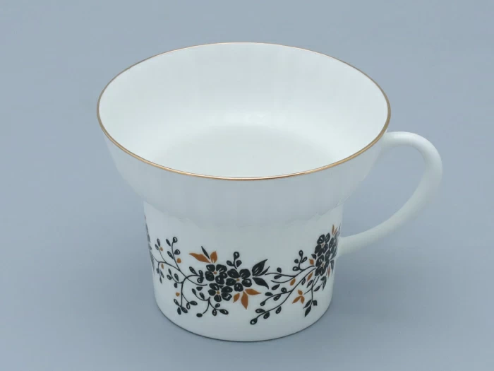 Трехпредметный комплект чайный форма Волна рисунок Тонкие веточки 155 мл арт. 81.14404.00.1, 