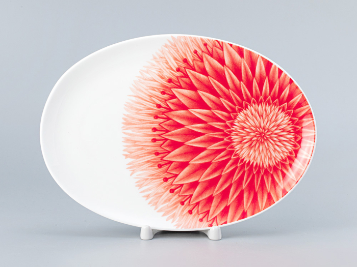 Блюдо овальное 235х170 мм форма Восточная рисунок Aloha Volcano, арт. 80.40050.00.1, 