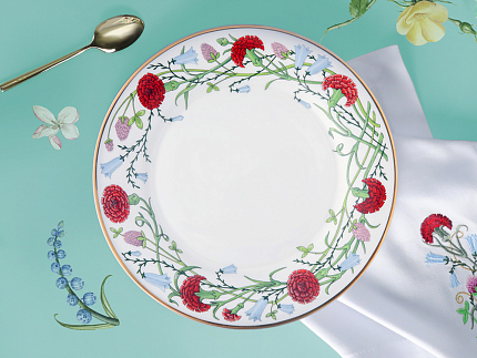 Тарелка плоская 270 мм, форма Стандартная-2, рисунок Сад Алисы, арт. 80.47613.00.1