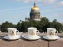Чашка с блюдцем 165 мл, форма Майская, рисунок Золотой Петербург Собор, арт. 81.34783.00.1, 