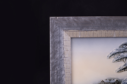 Пласт в багете 350х350 мм, Зимний вечер арт 80.88054.00.1