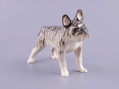 Скульптура Серый Французский бульдог арт. 82.89346.00.1