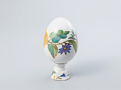 Яйцо пасхальное на подставке 132 мм рисунок Пестрый венок арт. 80.80976.00.1