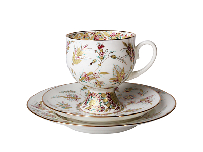 Сервиз кофейный форма Классическая 2 рисунок Золотые ветви, 6 персон 20 предметов, арт. 81.13869.00.1