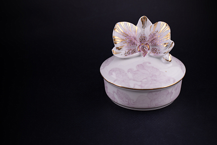 Шкатулка Тигровая орхидея, форма Круглая Орхидея, арт 60.21770.00.1