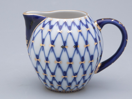 Сливочник 205 мл.,  форма Тюльпан, рисунок Кобальтовая сетка арт. 80.02187.00.1, 