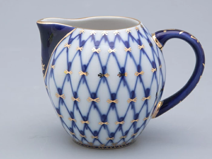 Сливочник 205 мл.,  форма Тюльпан, рисунок Кобальтовая сетка арт. 80.02187.00.1, 