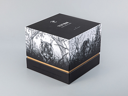 Бокал с блюдцем Тотем в подарочной упаковке, рисунок Медведь арт. 81.28376.00.1