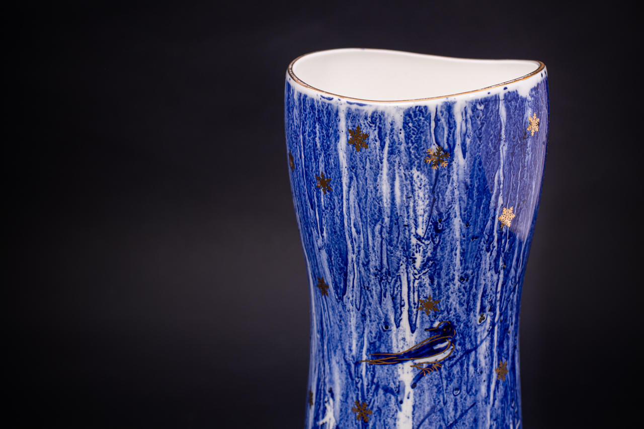 Ваза Зимний лес, форма Ева, арт 45.09082.00.1, 