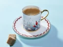 Чашка с блюдцем кофейная 115 мл, форма Идиллия, рисунок Календа, арт 81.34480.00.1, 