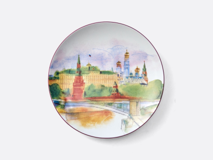 Тарелка декоративная 195 мм, форма Эллипс, рисунок Московская панорама, арт. 80.09160.00.1, 