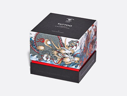 Подарочный набор Свеча рисунок Tattoo Dragon (Татуировка Дракон) аромат Аква арт. 81.31628.00.1