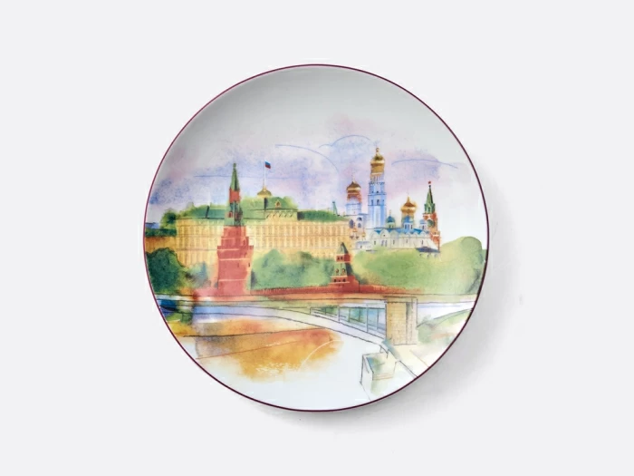 Тарелка декоративная 195 мм, форма Эллипс, рисунок Московская панорама, арт. 80.09160.00.1, 
