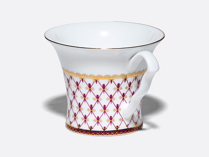 Чашка с блюдцем чайная 260 мл, форма Юлиана, рисунок Сетка-Блюз 2, арт. 81.10802.00.1