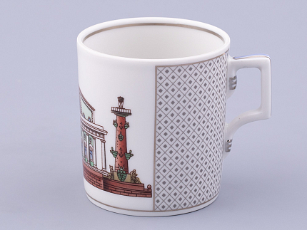 Чашка с блюдцем чайная, форма Гербовая, рисунок Серебряный город 3, арт. 81.32586.00.1