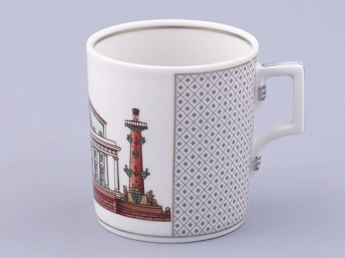 Чашка с блюдцем чайная, форма Гербовая, рисунок Серебряный город 3, арт. 81.32586.00.1, 