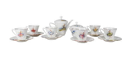 Сервиз чайный форма Сад рисунок Феи, 6 персон 14 предметов арт. 81.25021.00.1