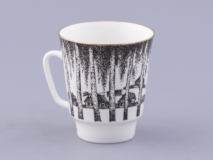 Чашка с блюдцем 165 мл форма Майская, рисунок Русские писатели Есенин, арт. 81.32604.00.1, 