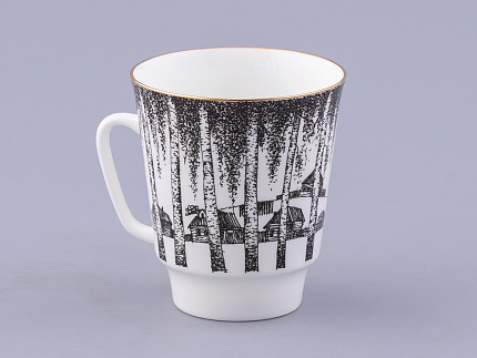 Чашка с блюдцем 165 мл форма Майская, рисунок Русские писатели Есенин, арт. 81.32604.00.1