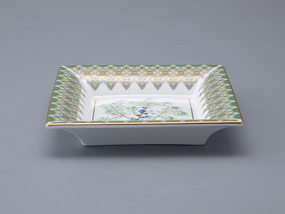 Подставка для мелочей в подарочной упаковке форма Квадратная рисунок Можжевельник ароматный, арт 81.33956.00.1