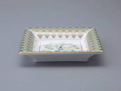 Подставка для мелочей в подарочной упаковке форма Квадратная рисунок Можжевельник ароматный, арт 81.33956.00.1, 