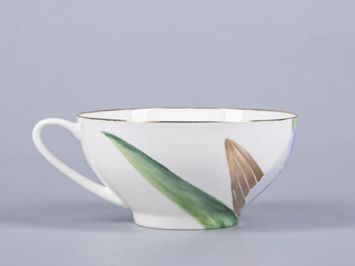 Чашка с блюдцем чайная 300 мл форма Купольная рисунок Ирисы №1 арт. 81.29656.00.1, 