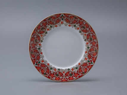 Чашка с блюдцем 250 мл в подарочной упаковке форма Соло рисунок Клюква заповедная, арт. 81.34280.00.1, 