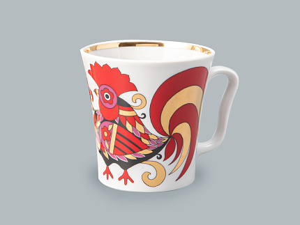 Бокал форма Ленинградский, рисунок Красный петух, арт 80.89296.00.1