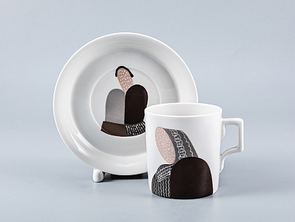 Сервиз чайный форма Гербовая рисунок Бабы, 2 персоны 7 предметов, арт. 81.15102.00.1