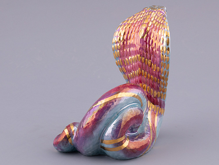 Скульптура форма Кобра, большой размер, в подарочной упаковке, рисунок Восход, арт. 81.32813.00.1