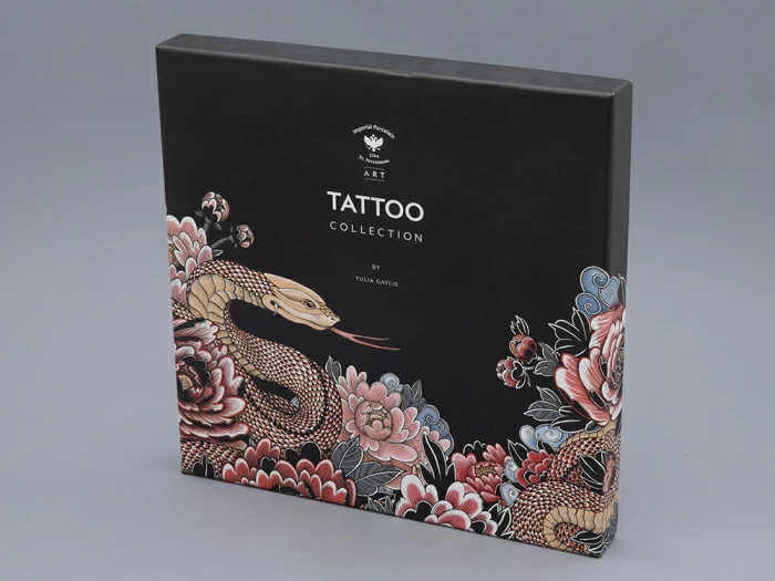 Тарелка декоративная 310мм в подарочной упаковке, форма Восточная, рисунок Tattoo SERPENTA (Татуировка Змея), арт. 81.32801.00.1, 