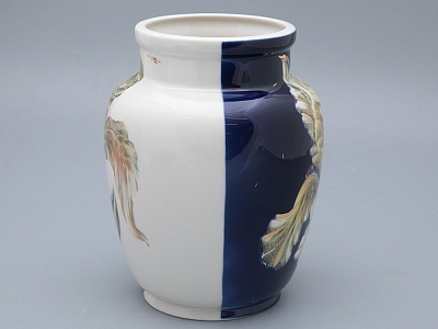 Ваза форма Китайская малого размера рисунок Ирисы, арт. 80.96067.00.1