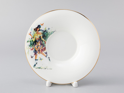 Чашка с блюдцем чайная форма Юлия рисунок Лето/Summer, арт. 81.29409.00.1, 