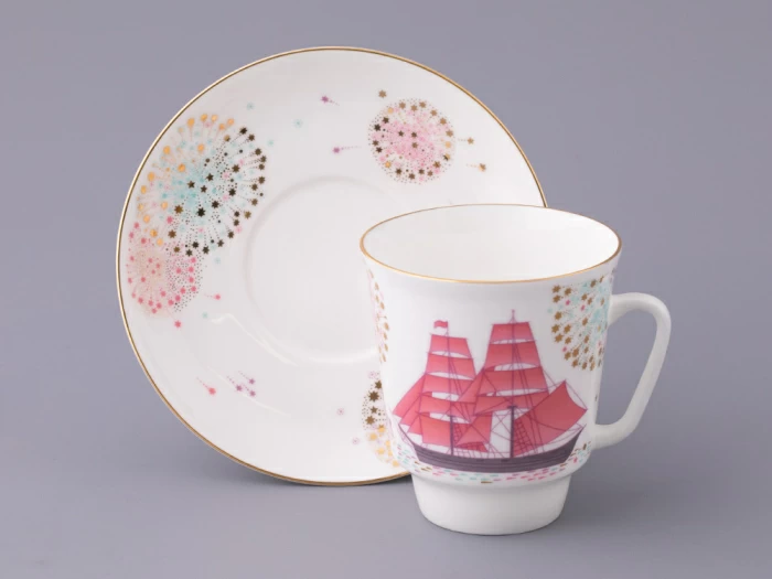 Чашка с блюдцем форма Майская рисунок Волшебная ночь арт. 81.27381.00.5, 