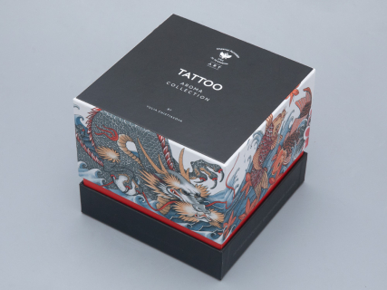 Подарочный набор Свеча форма ТОП рисунок Tattoo Dragon (Татуировка Дракон) аромат Загадочный лес арт. 81.32067.00.1, 