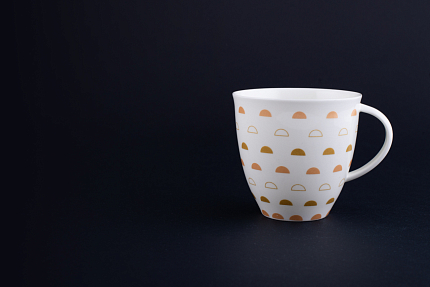 Чашка чайная Крем-брюле на форме Оливия, рисунок 4, арт 60.15935.00.1