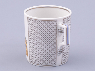 Чашка с блюдцем чайная, форма Гербовая, рисунок Серебряный город 4, арт. 81.32587.00.1