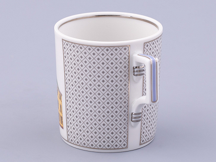 Чашка с блюдцем чайная, форма Гербовая, рисунок Серебряный город 4, арт. 81.32587.00.1