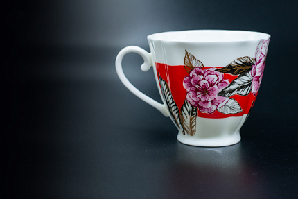 Чашка чайная Красная Роза на форме Гвоздика, арт 60.00211.00.1