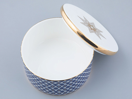 Подарочный набор шкатулка форма Идиллия рисунок Индиго арт. 81.32124.00.1