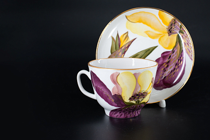 Чашка с блюдцем Жаркий день, на форме Подарочная, арт 41.00175.00.1